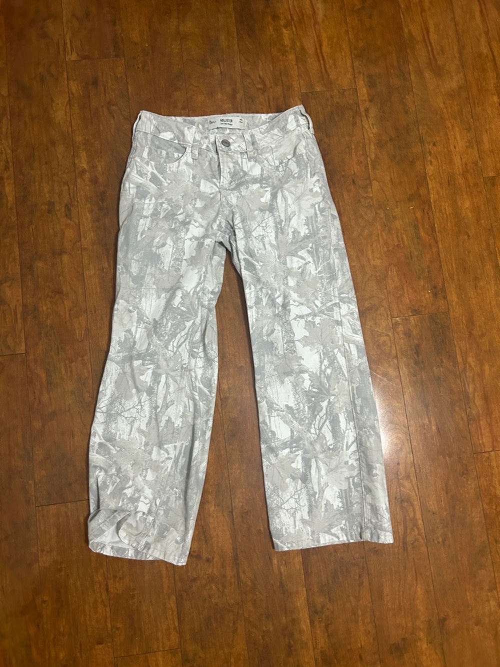 Hollister Camo Low Rise Wide Leg Jeans